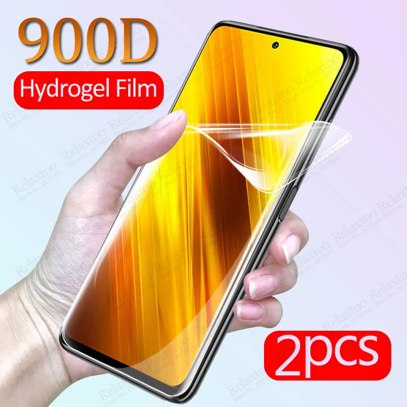Гидрогелевая пленка для xiaomi poco x3 2 шт. мягкие пленки NFC x 3 3x xaomi xiomi mi pocox3 защитная