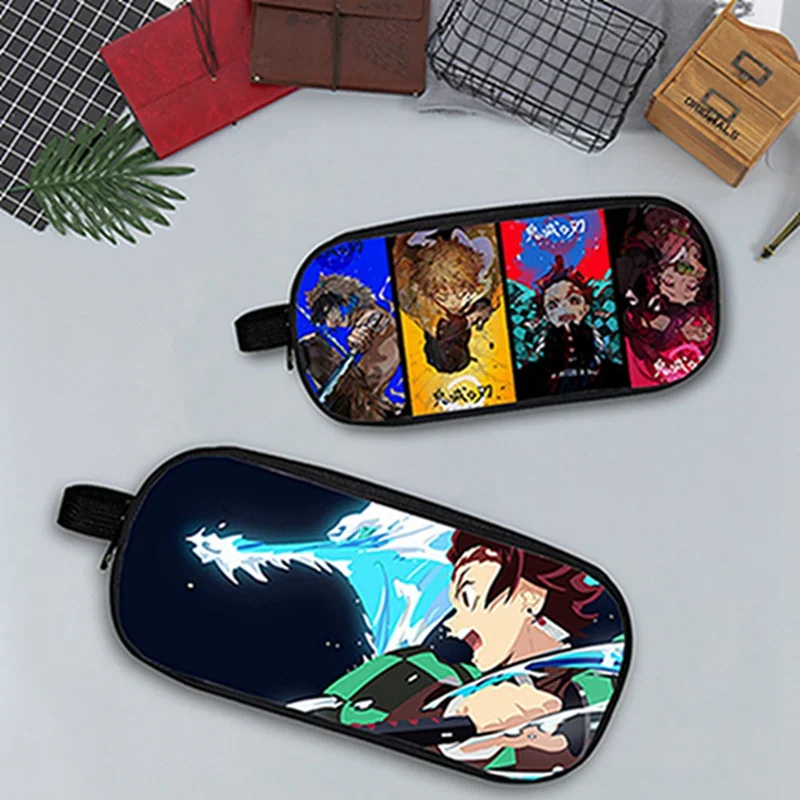 

Creative Polyester Personalised Make Up Bag Pencil Case Demon Slayer Pencil Case Cosmetic Bag Stationery Pouch