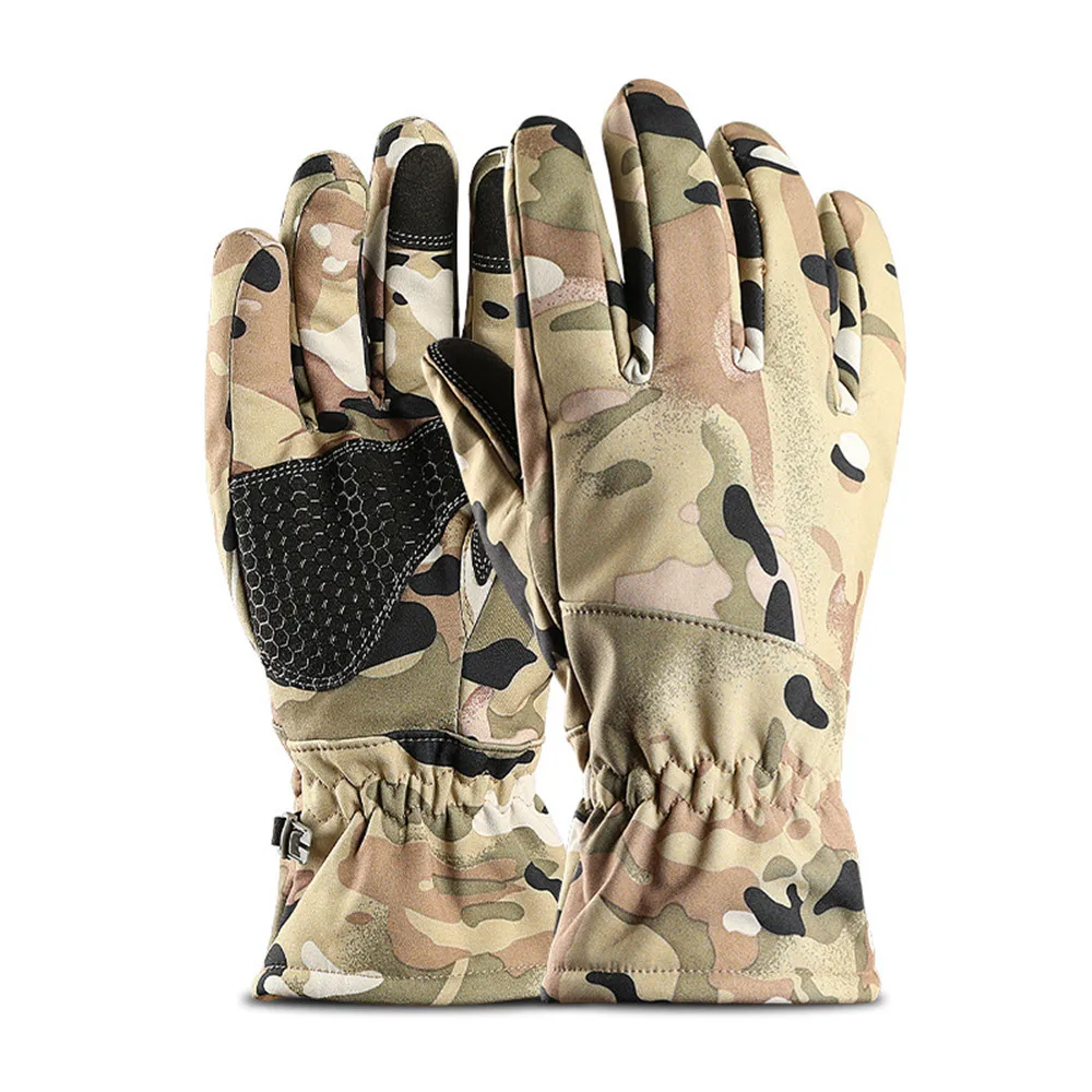 Motorcycle Gloves Windproof Warm Winter Skiing Cycling Protective Gear Outdoor Sports Racing Touch Screen Full Finger Gloves