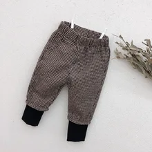 Повседневные штаны для малышей г. Новая Модная стильная весенняя одежда для маленьких детей брюки в Корейском стиле для мальчиков верхняя одежда для девочек, штаны