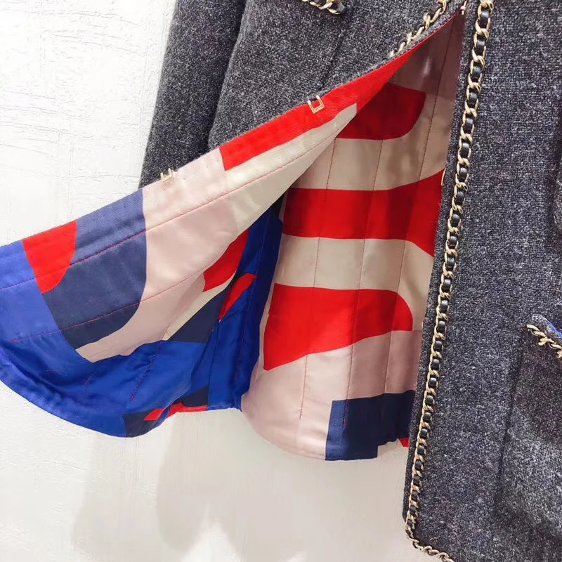 Модное пальто, зимняя/осенняя одежда, Женская шерстяная куртка/костюм/куртки, короткие женские жакеты Vadim, шелковая подкладка для женщин