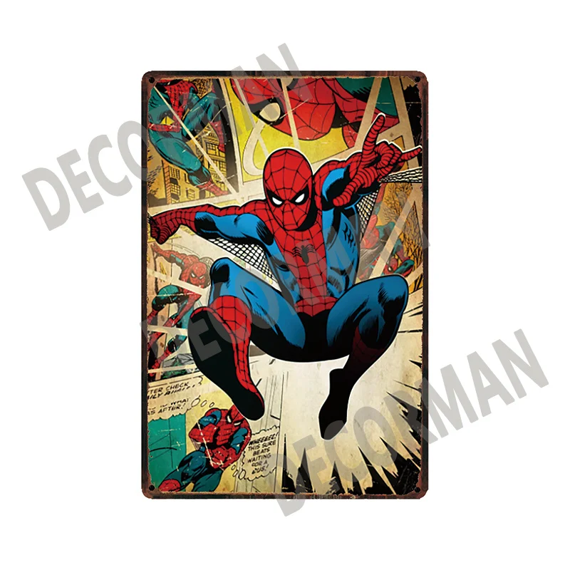 [DecorMan] Marvel металлическая жестяная вывеска на заказ мультяшная Фреска картины Бар Паб Декор LTA-1691 - Цвет: SL-11420