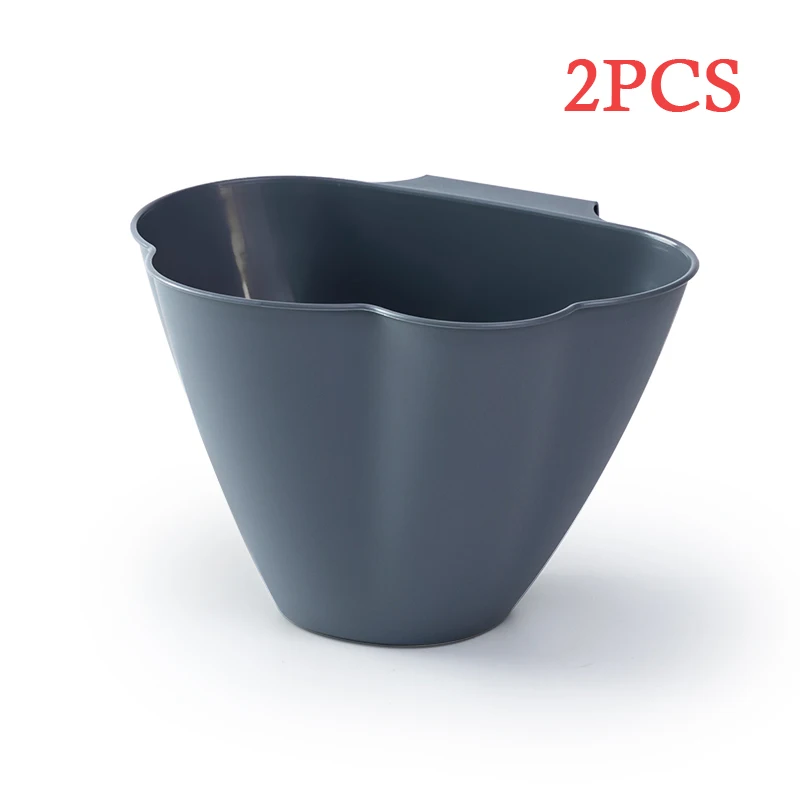 Gray 2PCS Кухонный шкаф, дверь, ведро, мусорный ящик-корзина, мусорная корзина, корзина для мусора, кухонные принадлежности, небольшая подвесная мусорная корзина - Цвет: Gray 2PCS