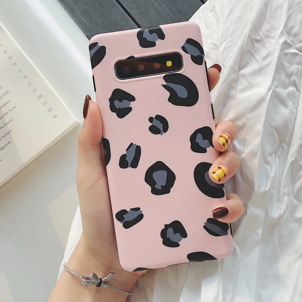 Розовый Роскошный 3D леопардовый силиконовый чехол для samsung Galaxy S8 Plus samsung S9 S10 Plus Note 8 Note 9, ультра тонкий чехол из ТПУ - Цвет: Розовый