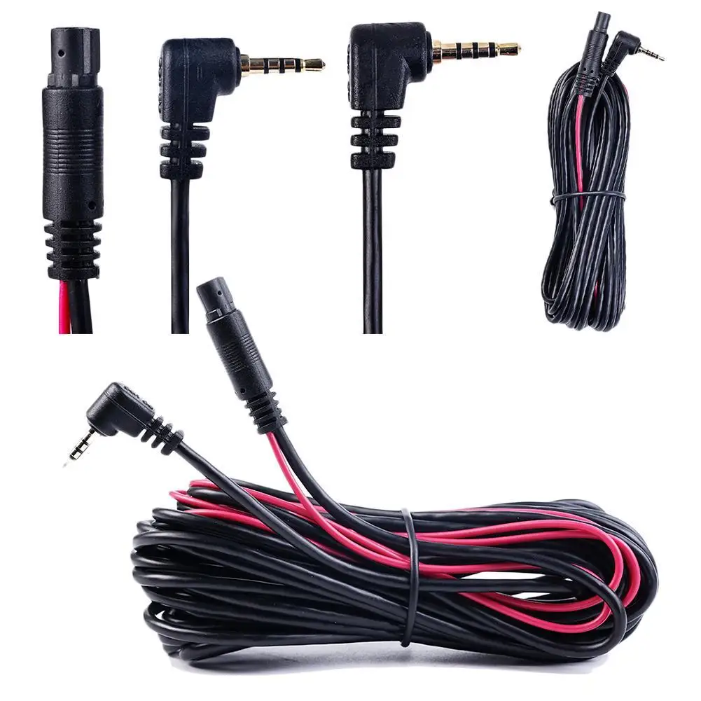 Reverse Car Male Female Camera Video Cable for Rear View Parking Universal 6m Wire Match with Multimedia Monitor Power |