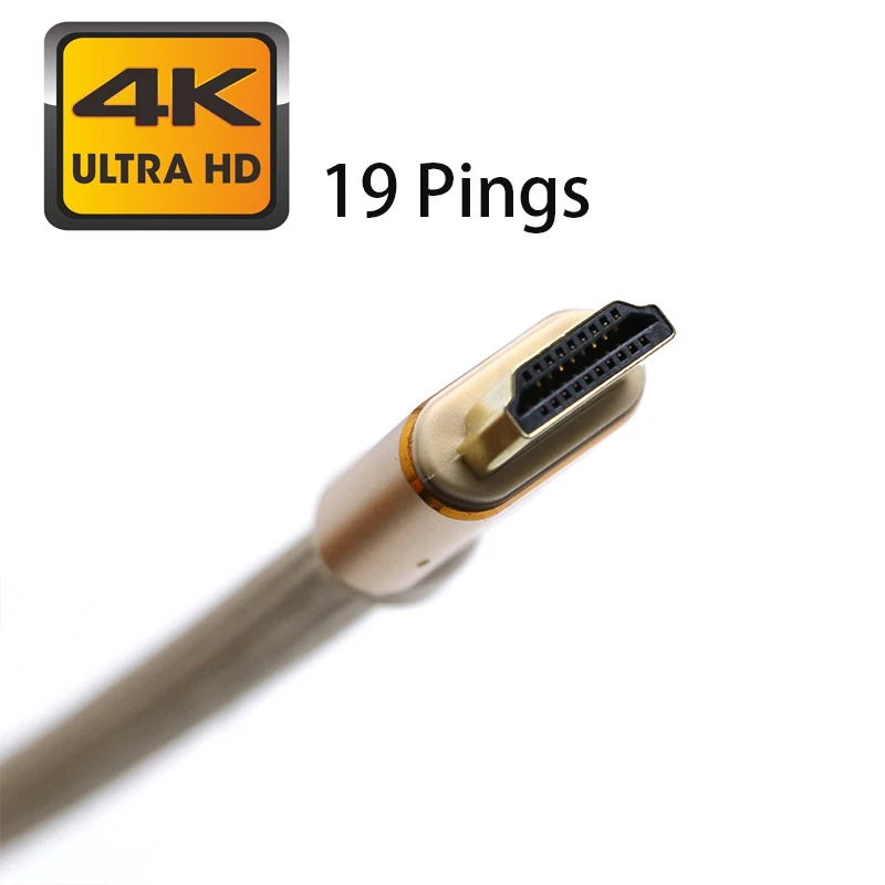 Кабель HDMI 2,0 4K Ultra HD 60 HZ штекер 19 контактов на Мужской позолоченный кабель с оплеткой для HDTV проектора PS4 DVD Hdmi 2,0 кабель