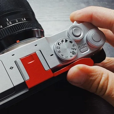 Для цифровой фотокамеры Fuji Fujifilm X-Pro3 XPro2 X-100F X-A7 x100 цельнометаллическая плита типа горячий башмак с внешней вспышки типа горячий башмак с накатанной головкой с нескользящим покрытием Камера рукоятка с кожаными вставками