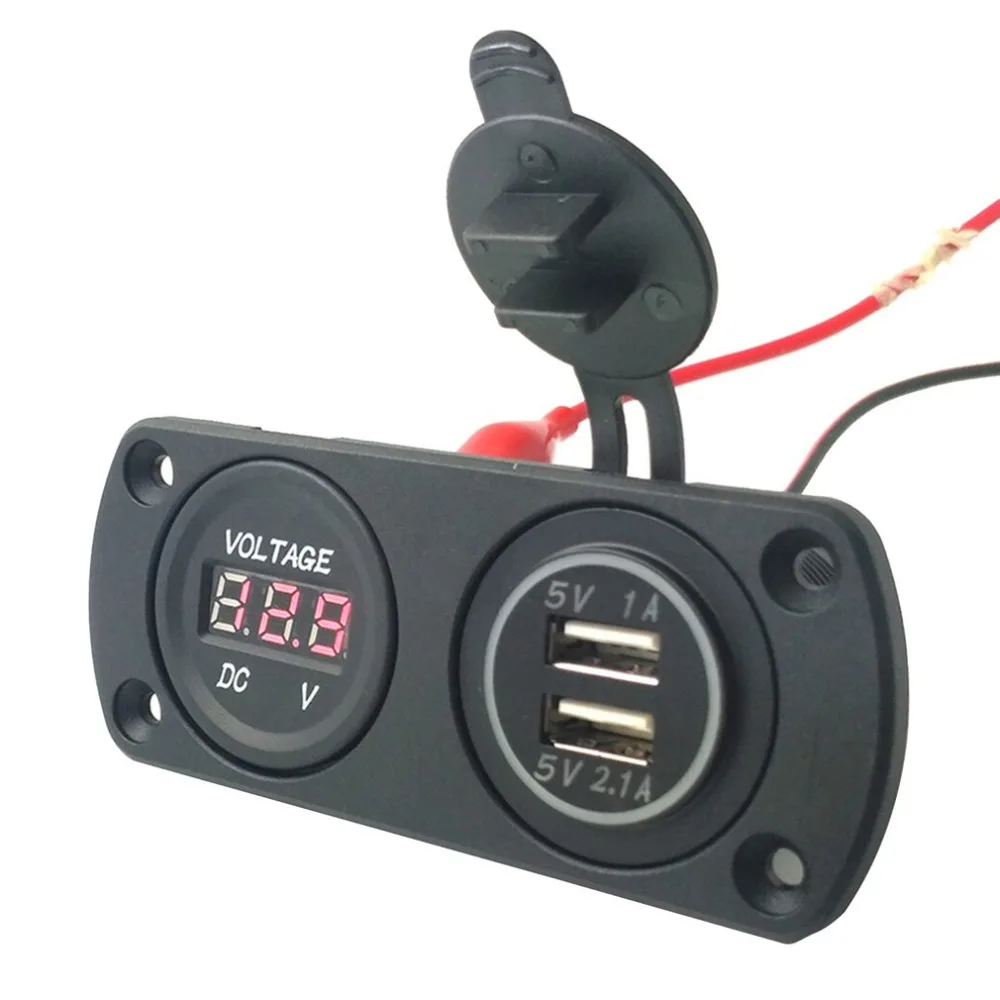 Двойной USB авто розетка для автомобильного прикуривателя разветвитель 3.1A адаптер питания зарядное устройство для мобильного телефона цифровой вольтметр дисплей