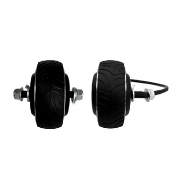 

high precision 4 inch 100W 24V 50kg single shaft double brushless electric dc bldc hub servo motor wheel for AGV service robot