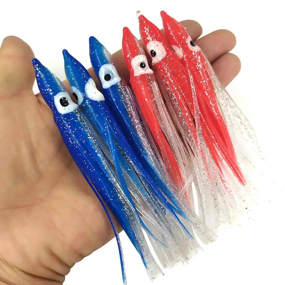 Correa Apple Watch Loop Cebos Camarones Cola Fluorescente Gancho Imán Agua Salada Señuelos De Pesca Luminosos Para Calamar Y Pulpo - 10 Unidades Con Gancho Afilado Y Cuerpo Realista | Agua Dulce