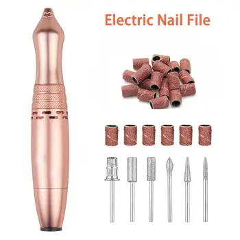 

1set Professional EU/US/UK Plug Electric Nail File Art Nail Drill Acrylic Manicure Pedicure Portable Kit Electric Nail Machine
