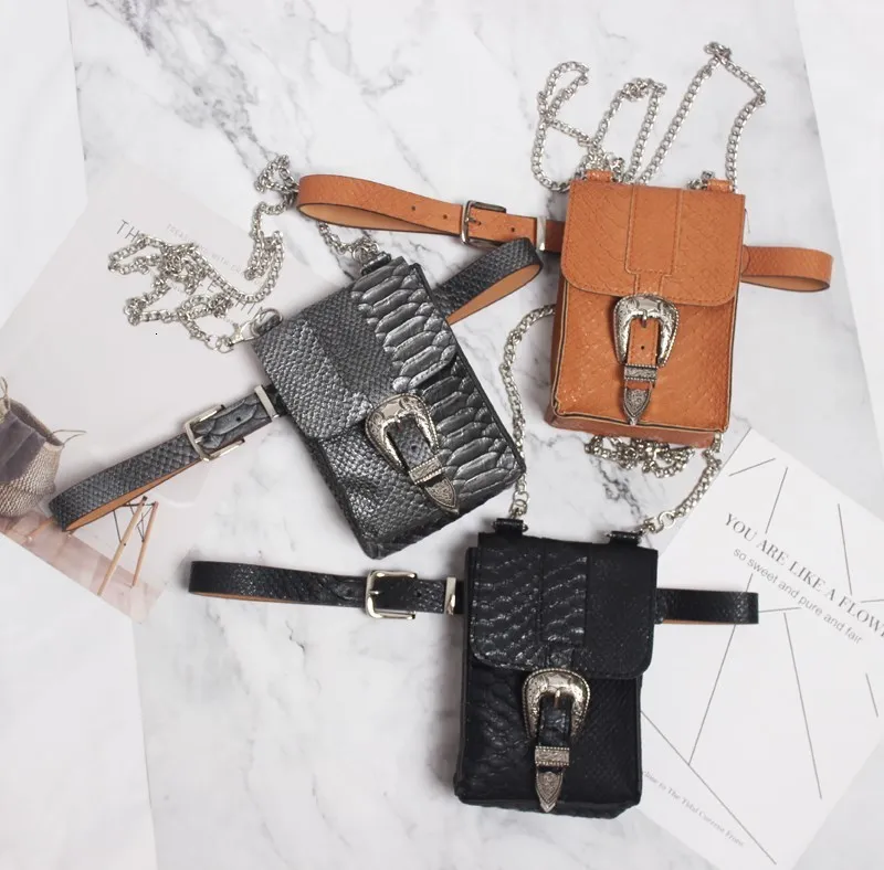 [EAM] 2019 новая весенне-осенняя цепь в стиле хип-хоп из искусственной кожи Короткая мини-сумка с ремнем Женская модная универсальная сумка JY328