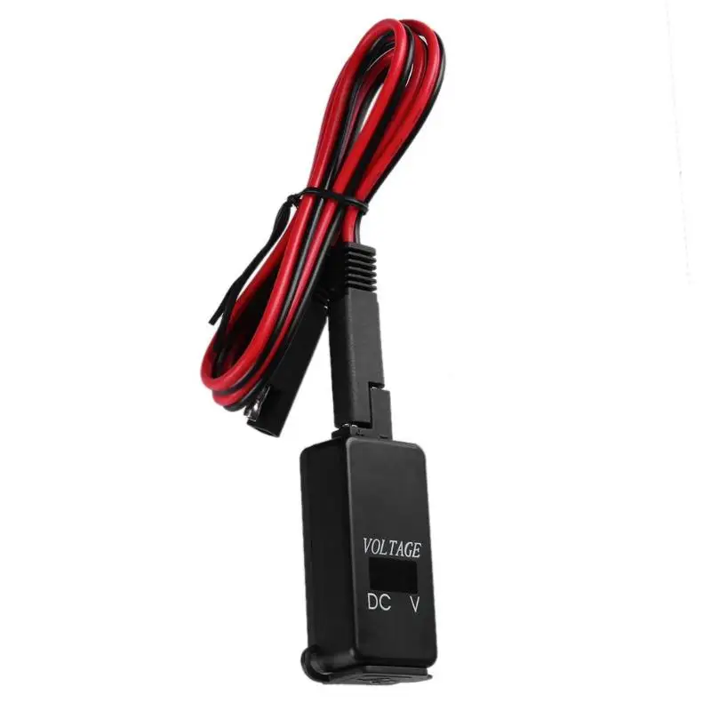 SAE адаптер зарядного устройства с двойным USB с вольтметром для автомобиля мотоцикла DC 12 В 24 в простой дизайн и удобная замена