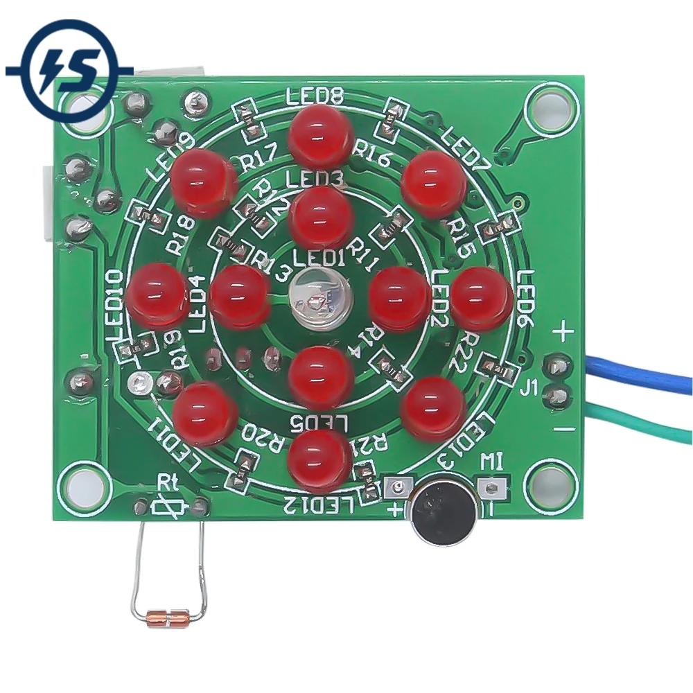 

DIY Kit Analog Electronic Candle Lights Happy Birthday Thermal Sensor MIC Sound Control Simulation Candle