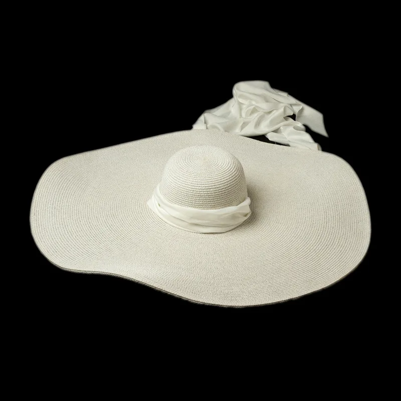 Vrouwen Wit 25Cm Oversized Zonnehoed 