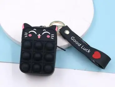 New Popit Mini Money Wallet Fingertip Toys Push Bubble Popite Pendant Bag Hot Sale Adult Decompression Toys Children Anti-Stress SS 09