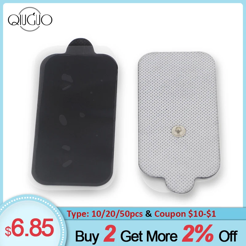 

Electrode Pads Patch For Electric Tens Acupuncture Digital Therapy Machine 5*9cm Button Self Adhesive Gel Tens Electrode Sticker