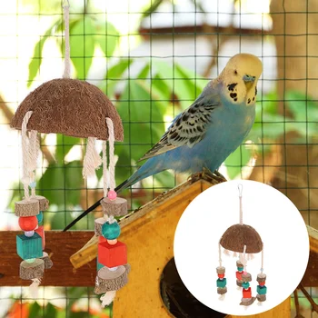 

1pc Coconut Shell Toy Prime Useful Creative Parrot Toy Birds Toy Chewing Toy for Parrots Parakeets Conures