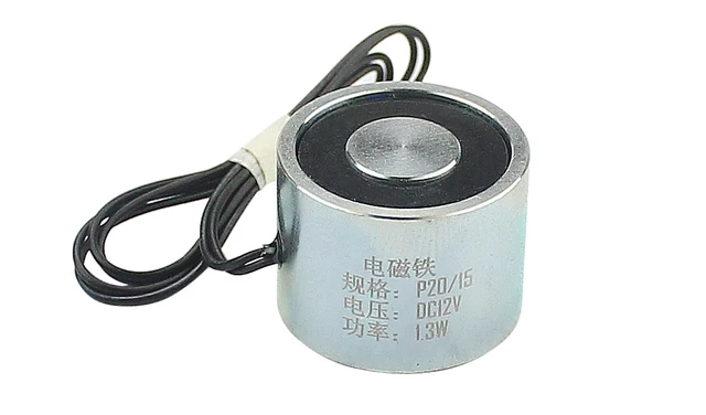 DC 12V round electromagnet 24V solenoid coil suction 2.5KG small solenoid  magnet