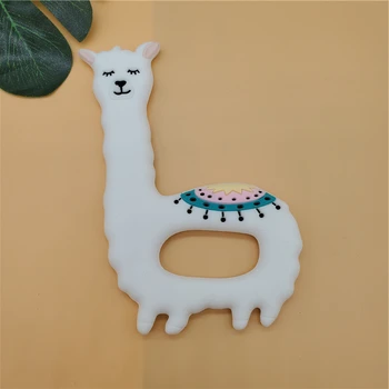 

Wholesale Silicone Lama Baby Teethers 10pcs BPA Free Infant Chewing Teething Necklace Pendant Accessories Nurses Gifts