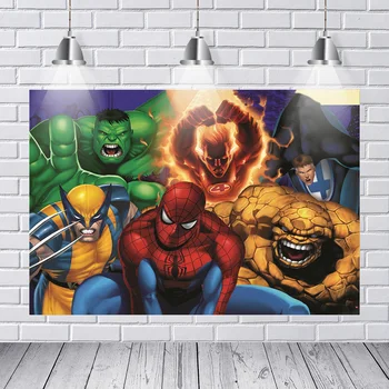 

Background Photography Spider Man Spiderman Hulk Super Hero Organization Custom Photo Studio Background Backdrop Vinyl