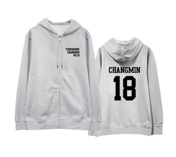 

Kpop tvxq tohoshinki 15 years concert same member name printing zipper hoodie jacket unisex fleece loose sweatshirt