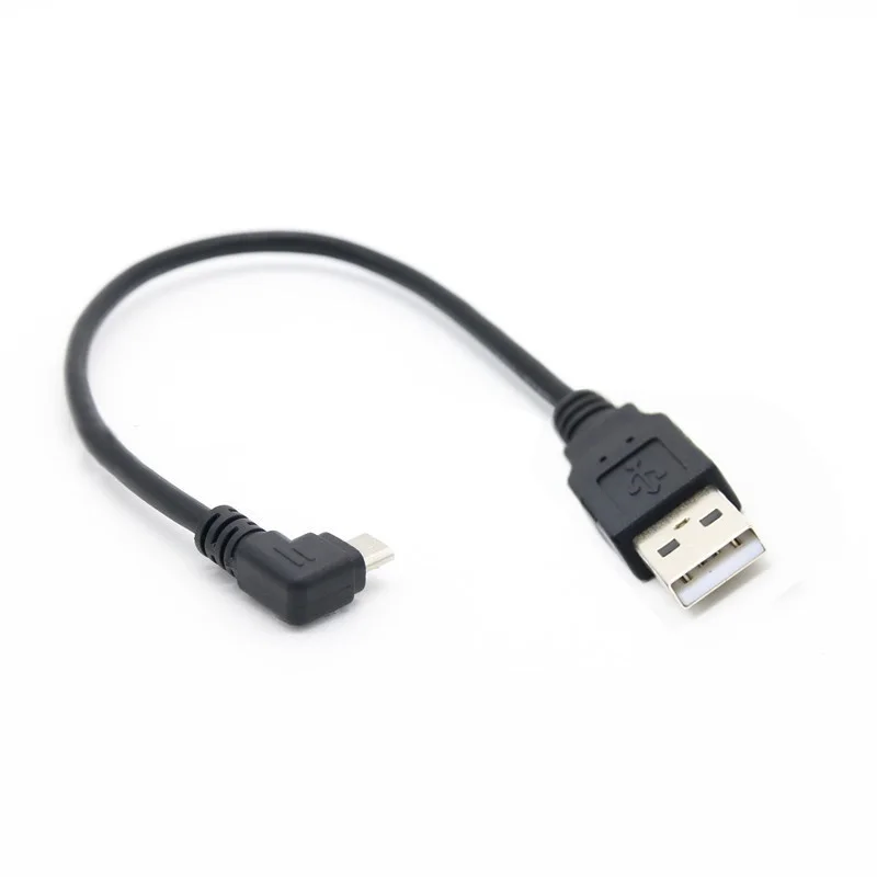 25 см до 150 см USB2.0 AM-Micro Left Bend зарядный кабель кабели для телефонов адаптеры микро-usb-кабель кабели для передачи данных для планшета мобильного телефона
