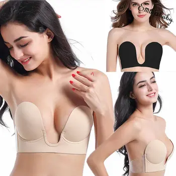 

Bra Gel Strapless Backless Silicone Stick On Push Up Invisible Adhesive UK