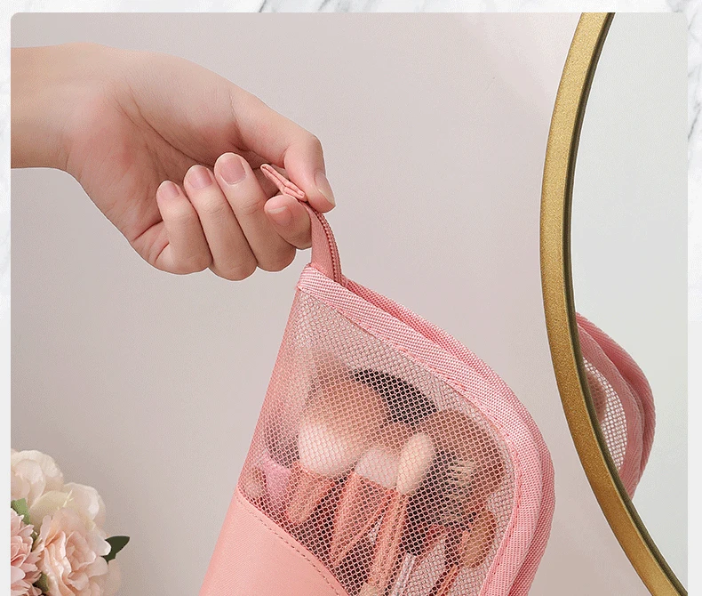 Womens Cosmetic bag organizer Brush Lipstick Eyebrow Pencil Portable Buggy and home Transparent desk Makeup for things storage