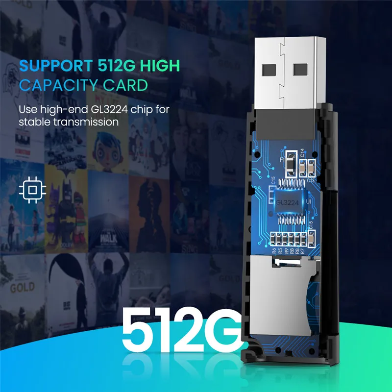 Ugreen кард-ридер USB 3,0 2,0-SD Micro SD TF карта памяти адаптер для ноутбуков Аксессуары мульти смарт-кардридер кард-ридер