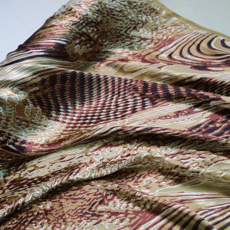 Африканская шелковая ткань с рисунком борноут шелковое вечернее платье МАРЛЯ коричневая 100 см* 110 см