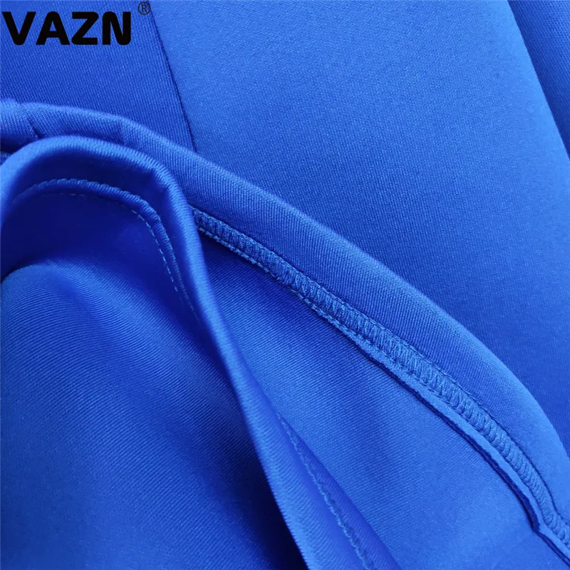 VAZN High-end высокое качество молодой леди из Примечание сексуальное Клубное платье Модная однотонная Для женщин тонкий Высокая Талия русалки длинное платье