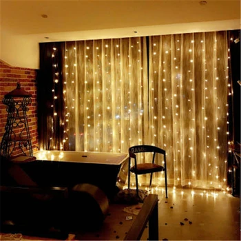 

3x1/3x2/3x3M/6x3M LED Curtain String Lights LED String Lights Remote Control Fairy Light garland Bedroom Home Decorative
