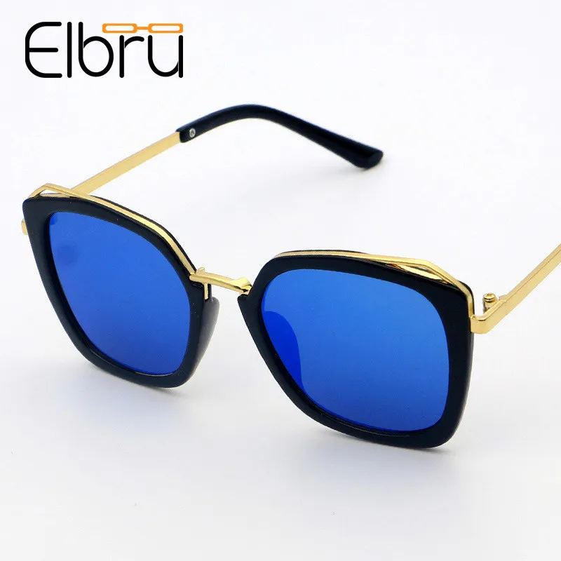 

Elbru Children's Sunglasses Metal Square Frame Baby Sun Glasses Boys And Girls Unisex Shade Mirror UV400 Eyewear Oculos de sol