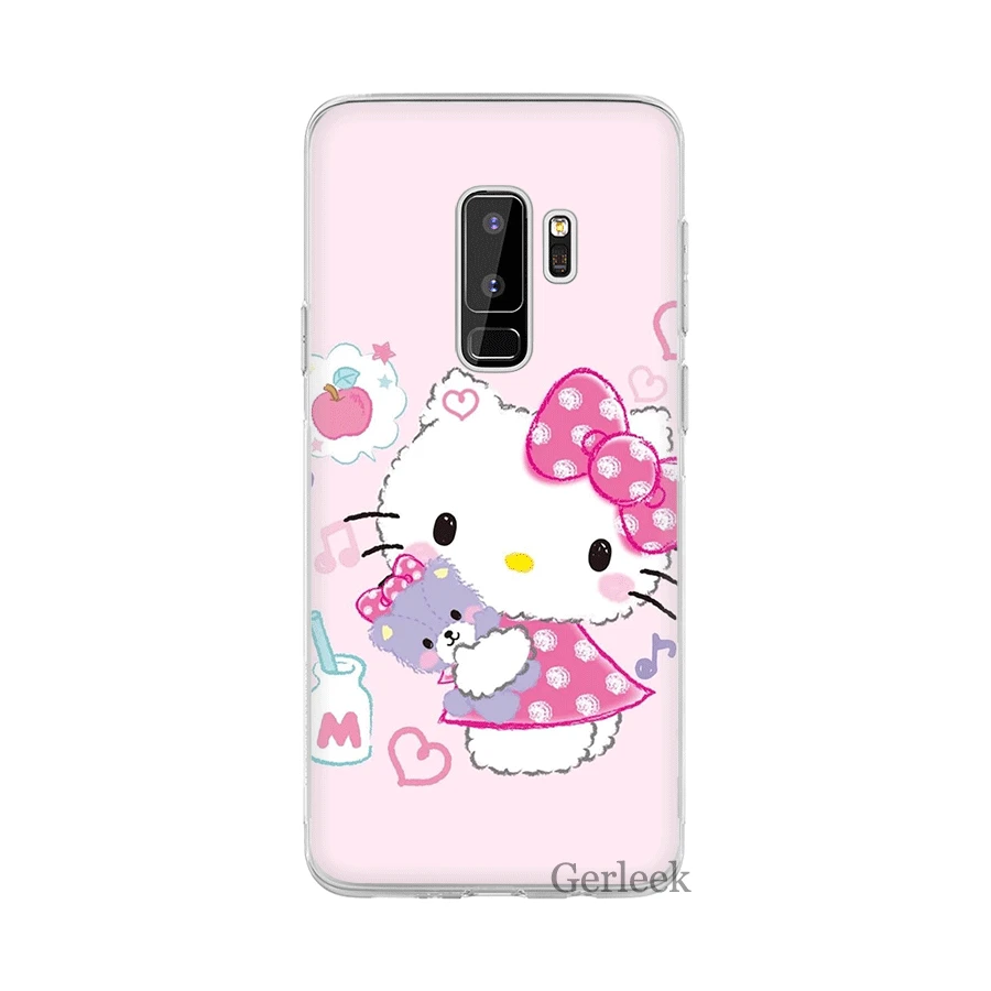 Чехол для телефона для samsung Galaxy M10 M20 M30 M40 S6 S7 край S8 S9 S10 S10e Plus Note 8 9 S3 S4 S5 твердый переплет рисунок «Hello Kitty» милый - Цвет: H11