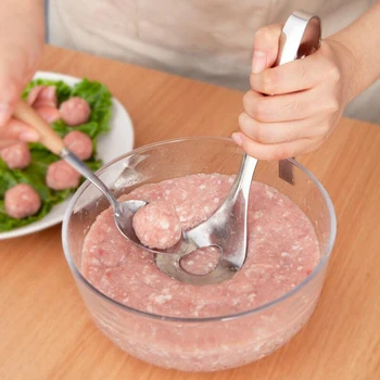 

Non-Stick Creative Meatball Maker Stainless Steel Kitchen Meat Ball Mold Spoon Kitchen Gadget Meat Tools 12*19*6cm