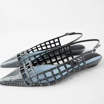 

Shoes Woman 2020 Female Footwear Print Casual Sneaker Women's Ballerinas Pointed Toe New Dress Summer Ballet Leisure Checkered