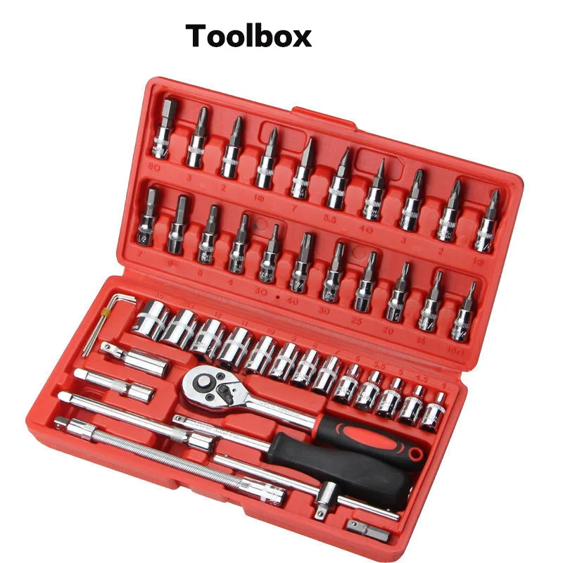 

Socket Wrench Ratchet Wrench Set Auto Repair Auto Protection Tool Set Set Auto Hardware Set Toolbox