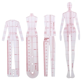 

1 set Women Fashion Drawing Ruler Figure Drawing Template for Fashion Design Fashion Sketch Template Female school accessories