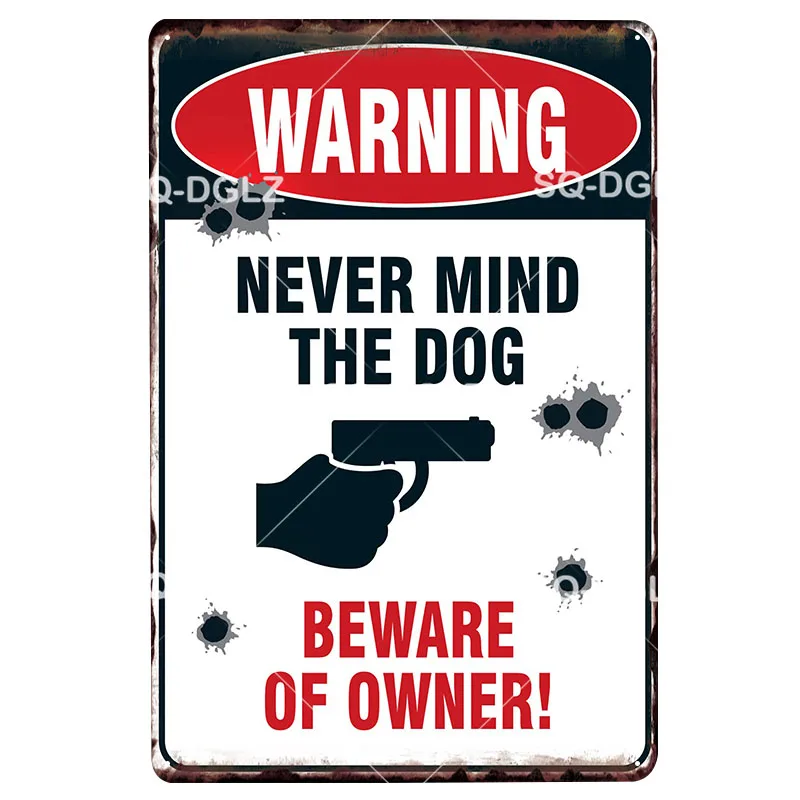 Danger Dogs металлическая табличка, винтажный декор, украшение для паба, бара, жестяная вывеска для домашних животных, пластинки постер, домашний декор - Цвет: 2326