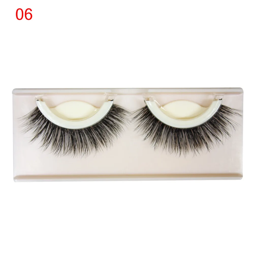 Natural Long Eyelash Cross Wispy Fluffy Lashes New Eye Makeup Tools Beauty Tools Water Margin Faux Mink Hair False Eyelashes - Цвет: F