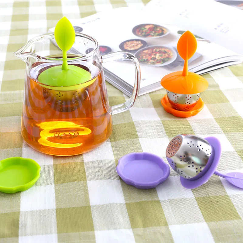 

Creative Leaf Kitchen Tools Silica Suspended Tea Bag Infuser High Temperature Resistant Strainer Herbal Brewing Device Filter
