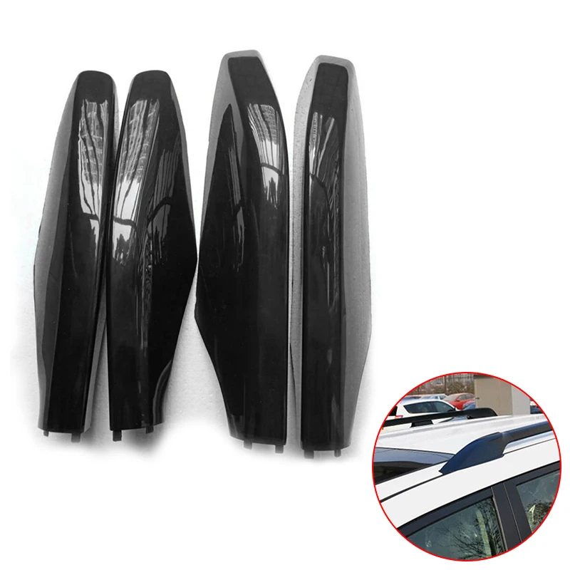 4 шт. Замена для Toyota Land Cruiser Prado FJ120 03-09 чёрный для автомобильного стайлинга крыши чехол для барбекю бар рельс конец оболочки аксессуары