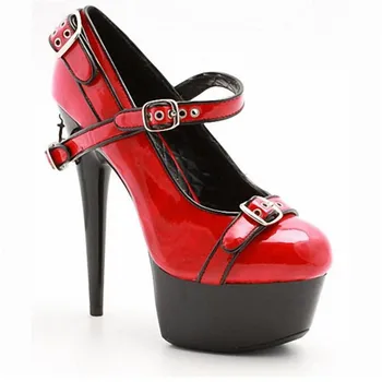 

BBZAI New pattern High Quality sexy Nightclub Super high heel Women's shoes 15cm Thin Heels Round Toe Waterproof 5CM 34-45 46