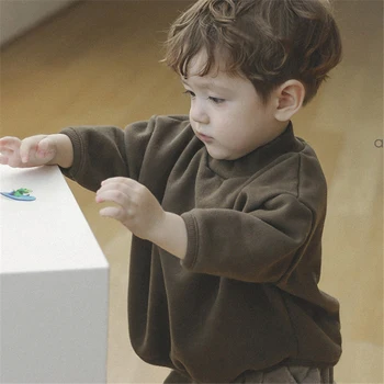 

Unisex Kids Baby Hoodies Autumn New Toddlers Boy Sweatshirt Winter Plus Velvet Fashion Loose Girls Sweatshirts Tops Baby Outfits