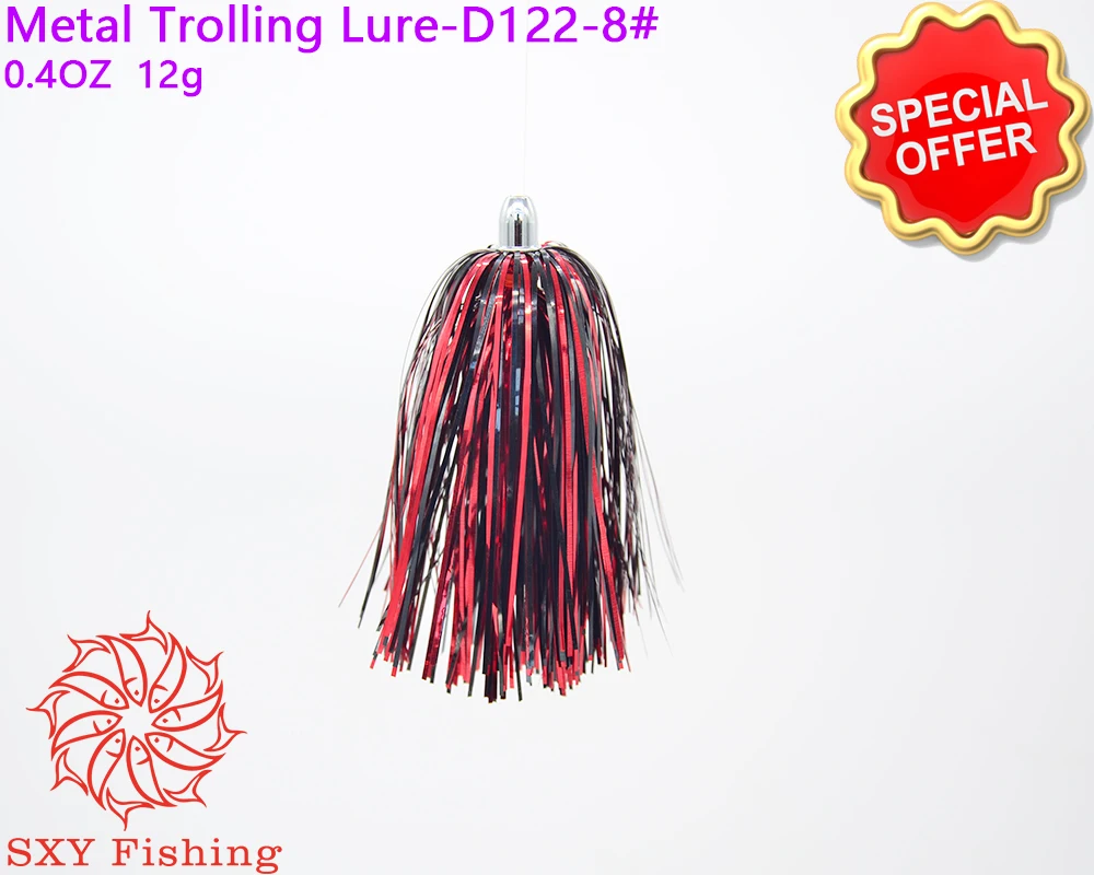 

SXY рыболовная D122-8 для Глубоководной Рыбалки, поддельная приманка из нержавеющей стали, наживка с металлическим Осьминогом, приманка в виде тунца, металлическая приманка для троллинга