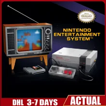 Em estoque super marioed nes console nintendo sistema de entretenimento modelo blocos construção tijolos jogo crianças brinquedos presente 71374