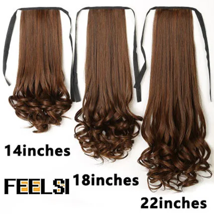 Feelsi 22 Long Curly Clip In Hair Tail False Hair Ponytail