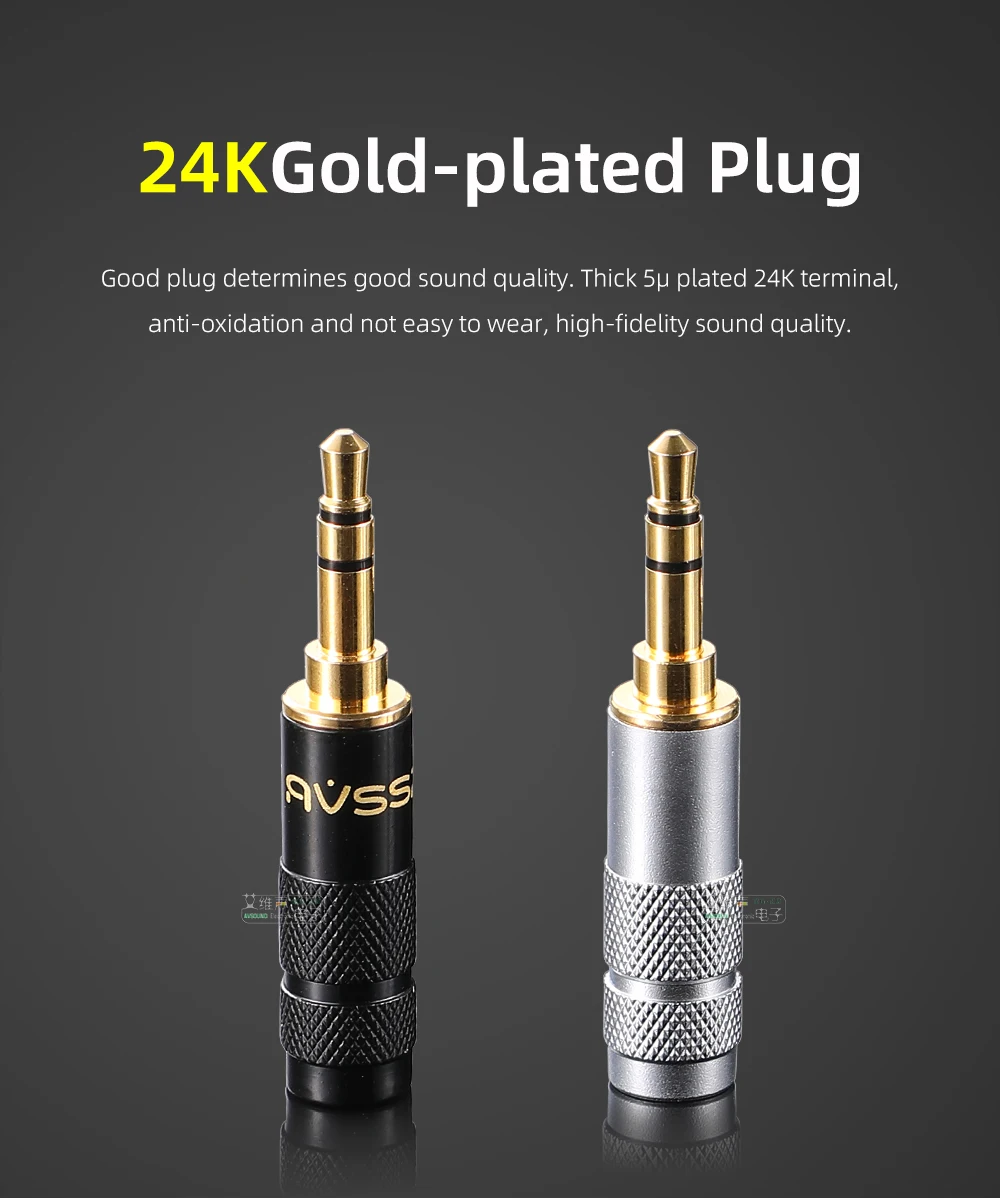 AVSSZ High-End 3.5mm Stereo Headphone Extension Cable with Gold-Plated Dual-Channel, Balanced 4.4mm Plug - 3/4/5 Poles Description Image.This Product Can Be Found With The Tag Names Headphone extension cable jack, Jack 25 mm 44 mm 3 4 5 Pole TRRS TRRRS, Jack 35 mm Stereo Mono Plug, Jack 35 mm TRS TS