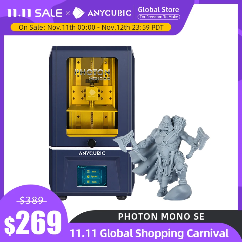 3d принтер diy kit электроника Anycubic Photon Mono SE печать для смолы модель 2k экран быстрой